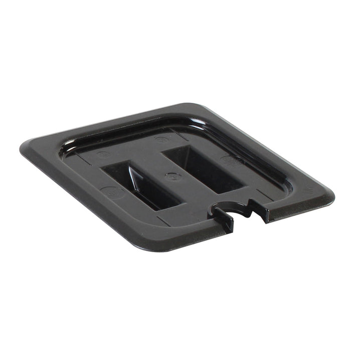 Thunder Group PLPA7160CSBK Polycarbonate Black Slotted Cover For Sixth Size Food Pan