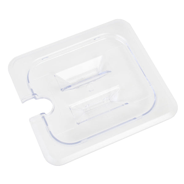 Thunder Group PLPA7160CS Polycarbonate Clear Slotted Cover For Sixth Size Food Pan