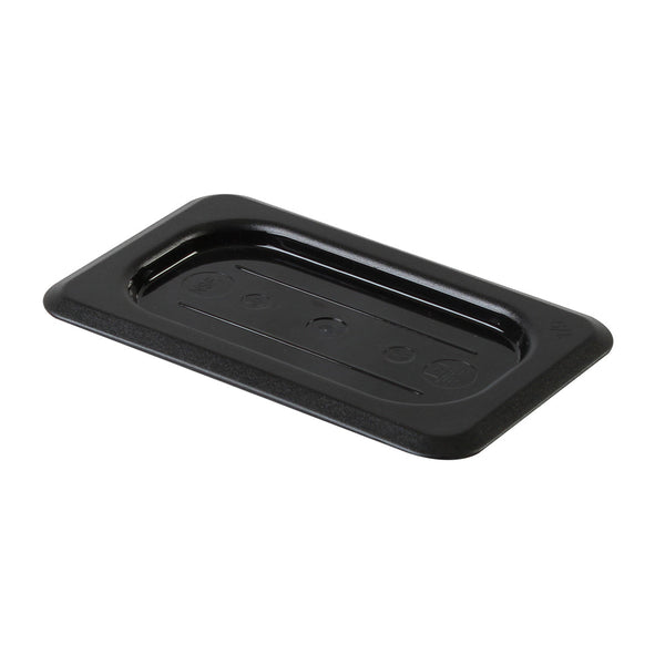 Thunder Group PLPA7190CBK Polycarbonate Black Solid Cover For Ninth Size Food Pan