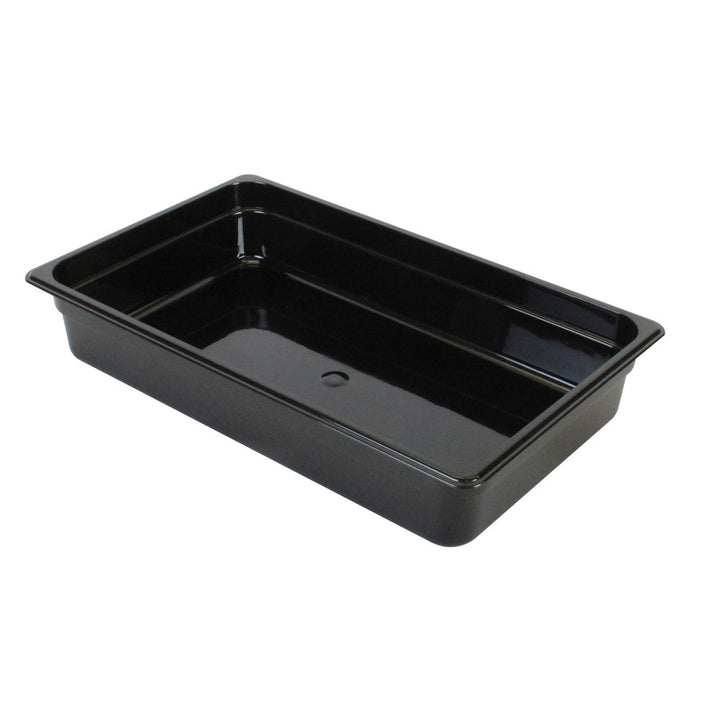 Thunder Group PLPA8004BK Polycarbonate 4" Black Full Size Food Pan