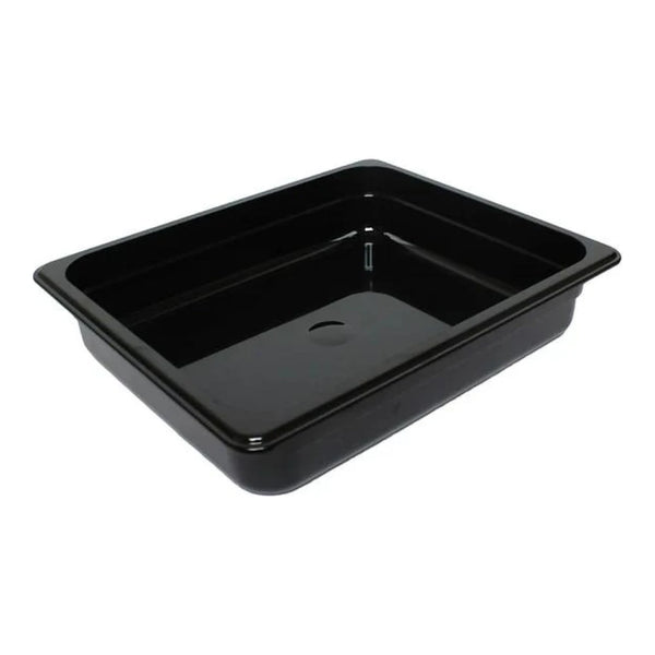 Thunder Group PLPA8122BK Polycarbonate 2-1/2" Black Half Size Food Pan