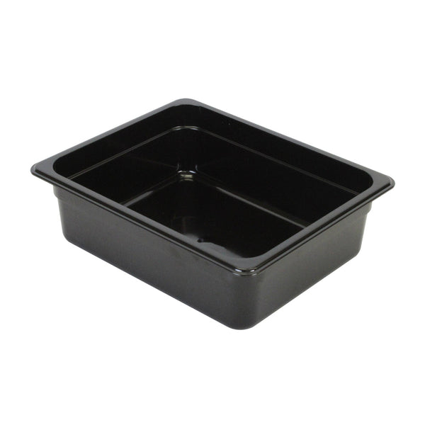 Thunder Group PLPA8124BK Polycarbonate 4" Black Half Size Food Pan