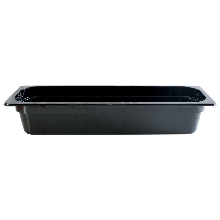 Thunder Group PLPA8124LBK Polycarbonate 4" Black Half Size Long Food Pan