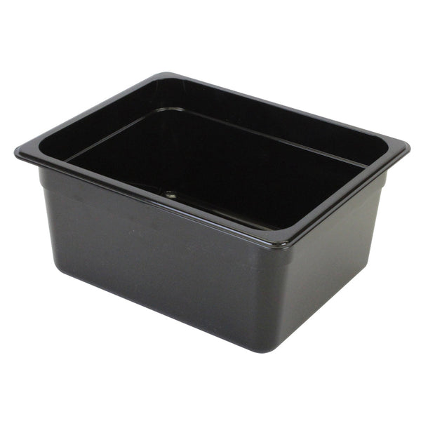 Thunder Group PLPA8126BK Polycarbonate 6" Black Half Size Food Pan