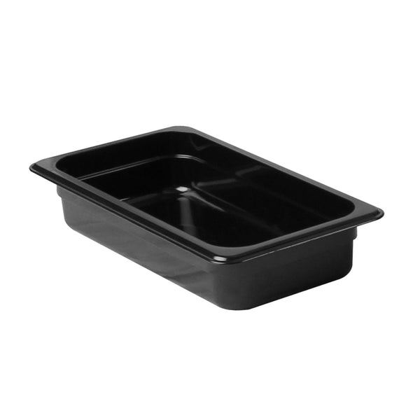 Thunder Group PLPA8132BK Polycarbonate 2-1/2" Black Third Size Food Pan