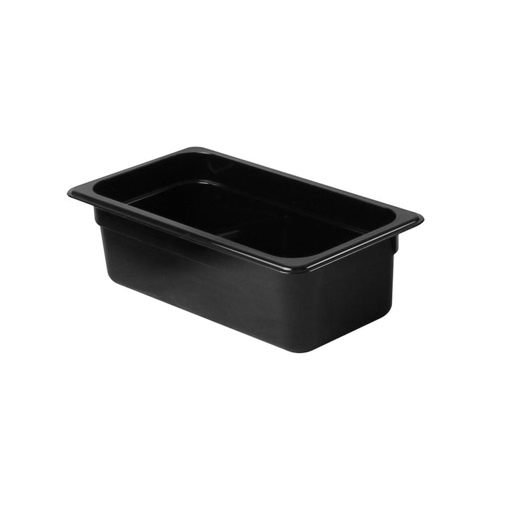 Thunder Group PLPA8134BK Polycarbonate 4" Black Third Size Food Pan