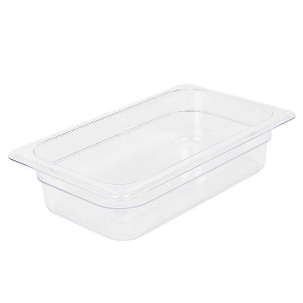 Thunder Group PLPA8142 Polycarbonate 2-1/2" Ckear Quarter Size Food Pan