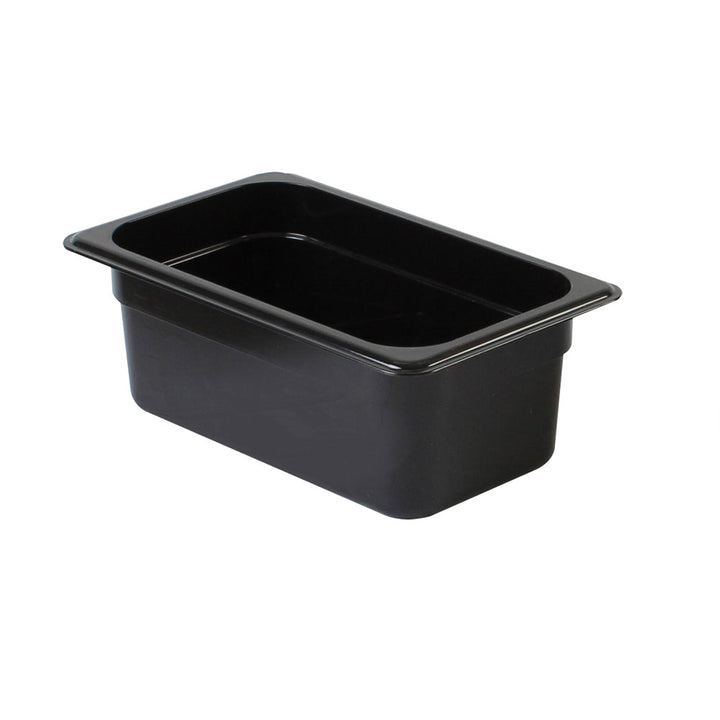 Thunder Group PLPA8144BK Polycarbonate 2-1/2" Black Quarter Size Food Pan