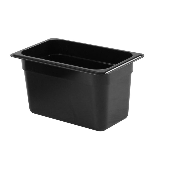 Thunder Group PLPA8146BK Polycarbonate 6" Black Quarter Size Food Pan