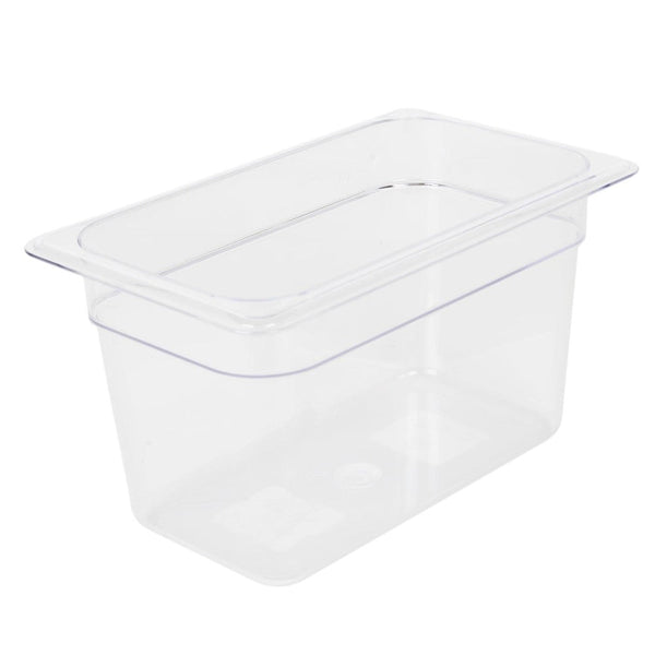 Thunder Group PLPA8146 Polycarbonate 6" Clear Quarter Size Food Pan