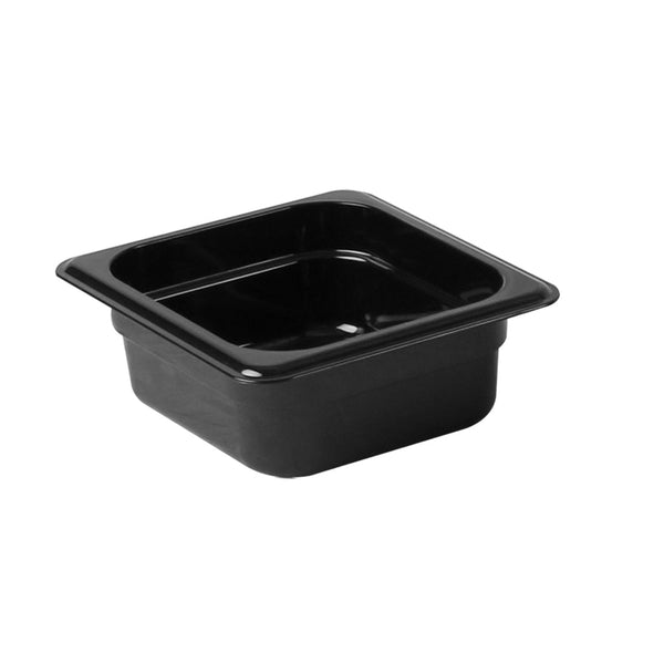 Thunder Group PLPA8162BK Polycarbonate 2-1/2" Black Sixth Size Food Pan