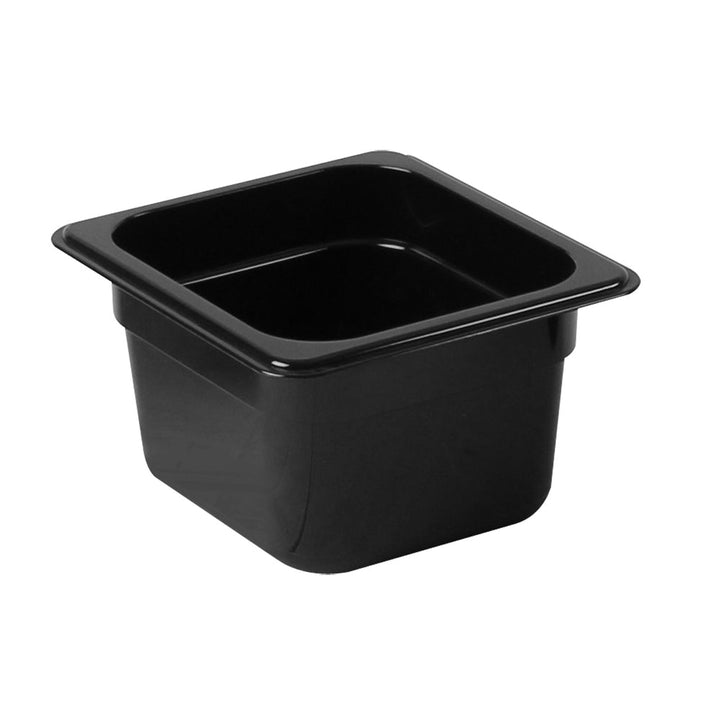 Thunder Group PLPA8164BK Polycarbonate 4" Black Sixth Size Food Pan