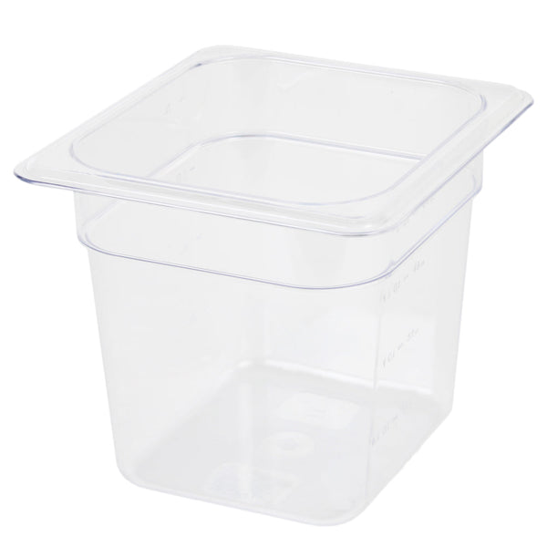 Thunder Group PLPA8166 Polycarbonate 6" Clear Full Size Food Pan