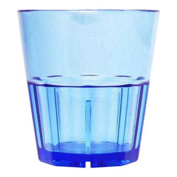 Thunder Group PLPCTB108BL 8 oz Polycarbonate Diamond Rock Glass Blue Pack of 12