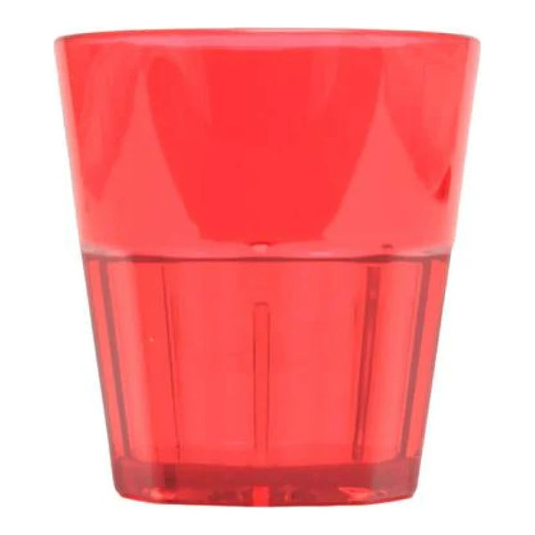 Thunder Group PLPCTB108RD 8 oz Polycarbonate Diamond Rock Glass Red Pack of 12