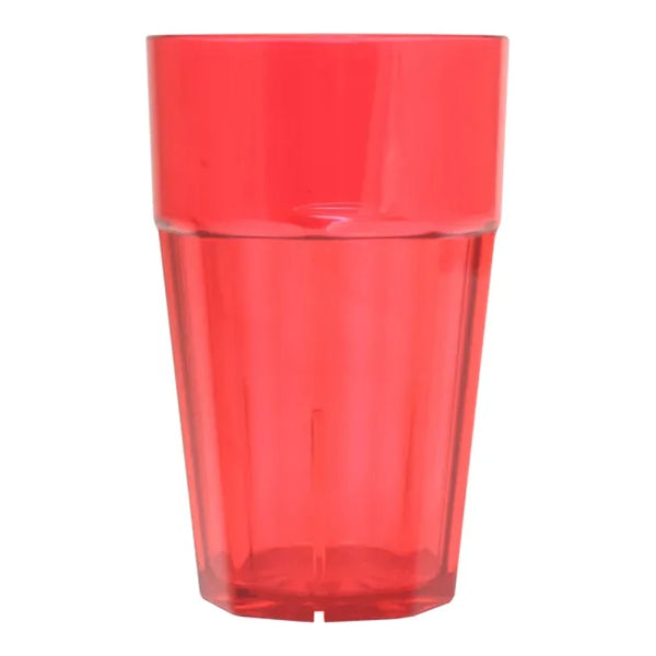 Thunder Group PLPCTB110RD 10 oz Polycarbonate Diamond Tumbler Glass Red Pack of 12