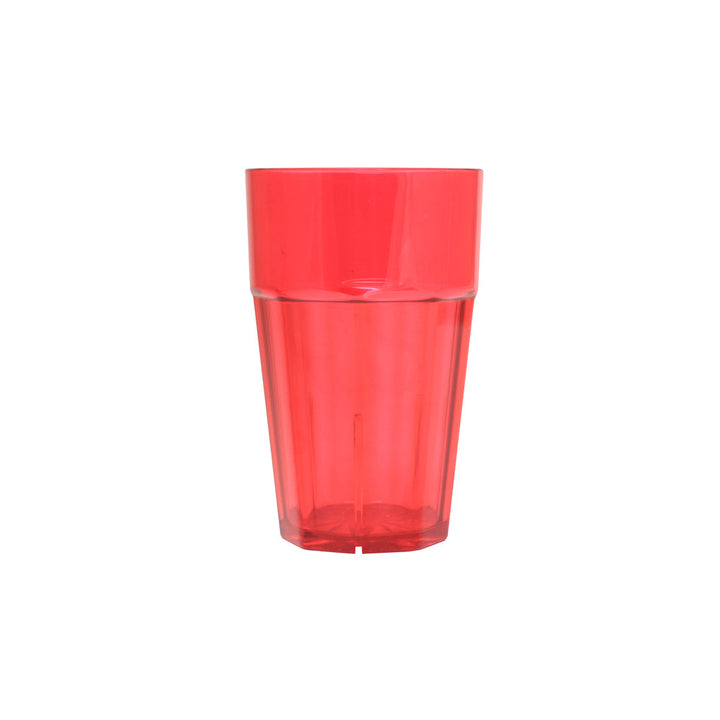 Thunder Group PLPCTB110RD 10 oz Polycarbonate Diamond Tumbler Glass Red Pack of 12