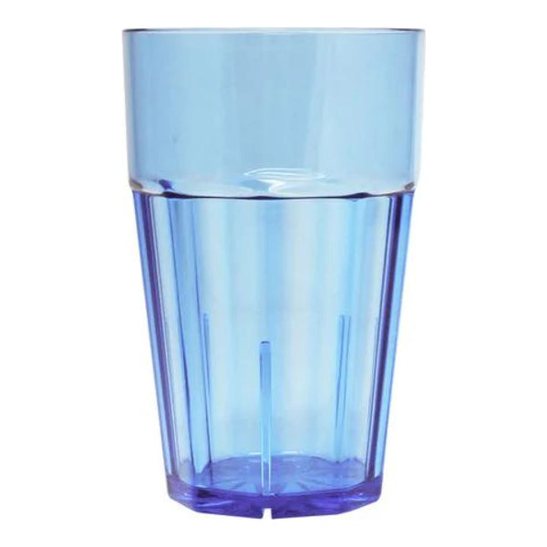 Thunder Group PLPCTB112BL 12 oz Polycarbonate Diamond Tumbler Glass Blue Pack of 12