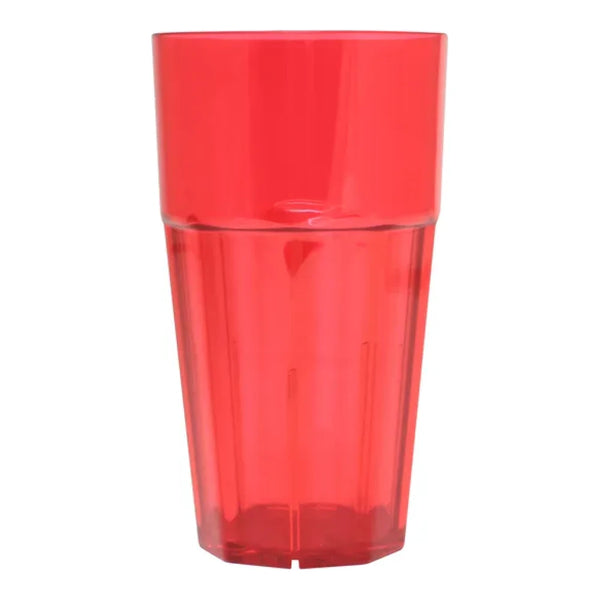 Thunder Group PLPCTB114RD 14 oz Polycarbonate Diamond Tumbler Glass Red Pack of 12