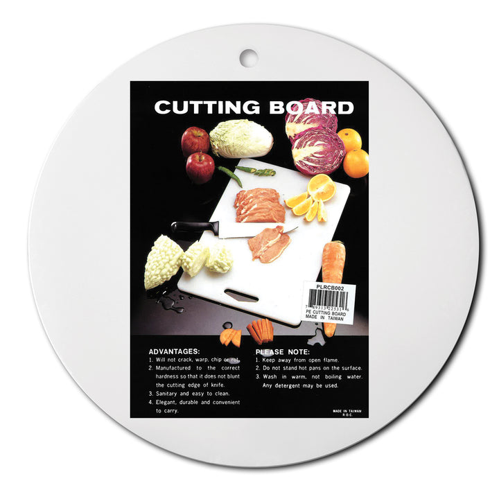 Thunder Group PLRCB002 14" x 1/2" Polyethylene Round Cutting Board 2