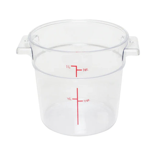 Thunder Group PLRFT301PC Polycarbonate 1 Qt Round Clear Food Storage Container