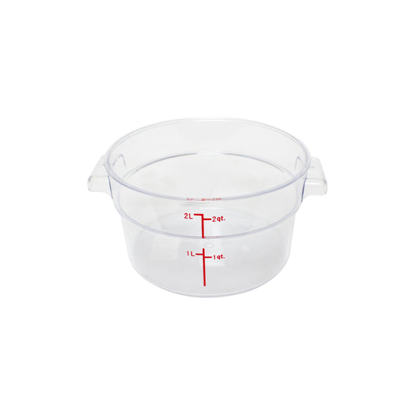 Thunder Group PLRFT302PC Polycarbonate 2 Qt Round Clear Food Storage Container