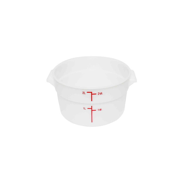 Thunder Group PLRFT302PP Polypropylene 2 Qt Round White Food Storage Container