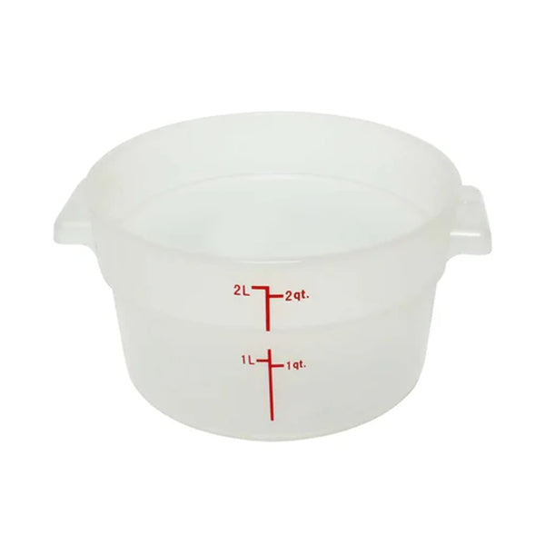 Thunder Group PLRFT302TL Polypropylene 2 Qt Round Translucent Food Storage Container