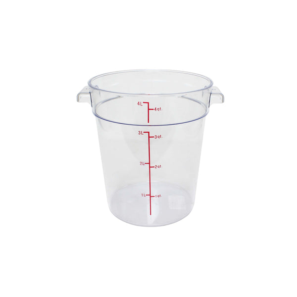 Thunder Group PLRFT304PC Polycarbonate 4 Qt Round Clear Food Storage Container