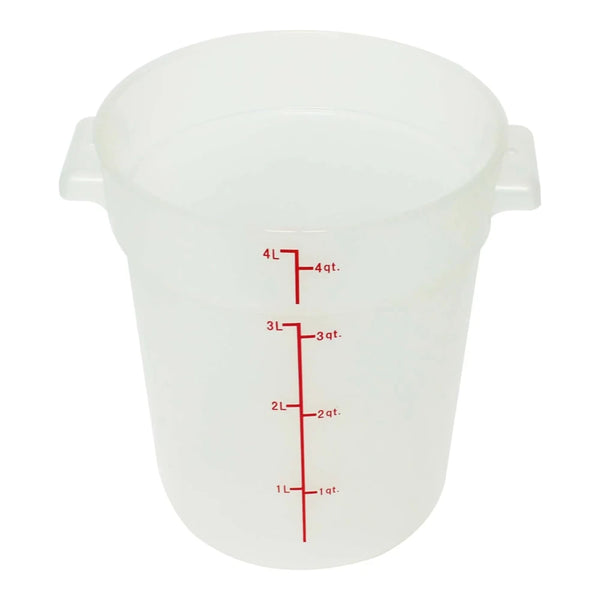 Thunder Group PLRFT304TL Polypropylene 4 Qt Round Translucent Food Storage Container