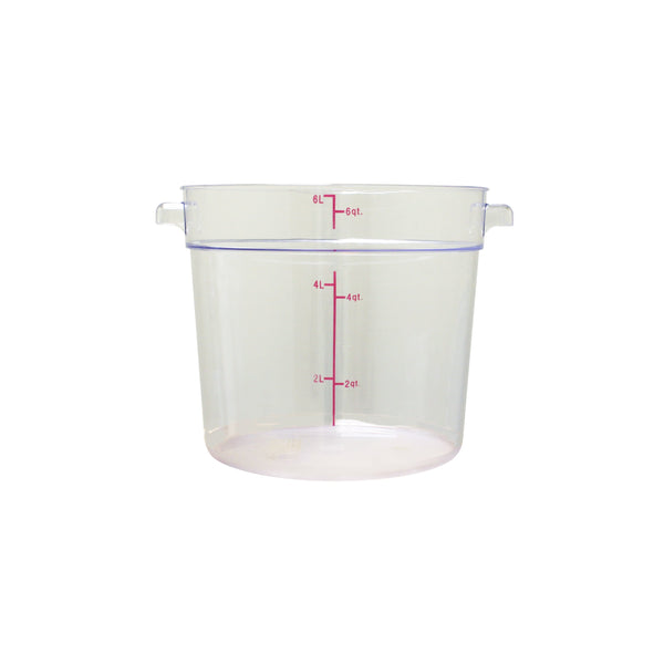 Thunder Group PLRFT306PC Polycarbonate 6 Qt Round Clear Food Storage Container