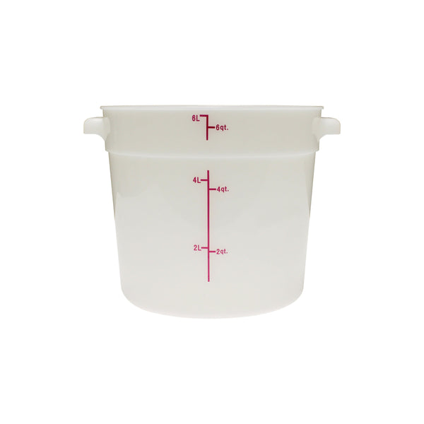 Thunder Group PLRFT306PP Polypropylene 6 Qt Round White Food Storage Container