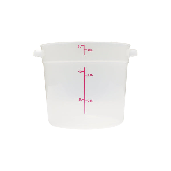 Thunder Group PLRFT306TL Polypropylene 6 Qt Round Translucent Food Storage Container