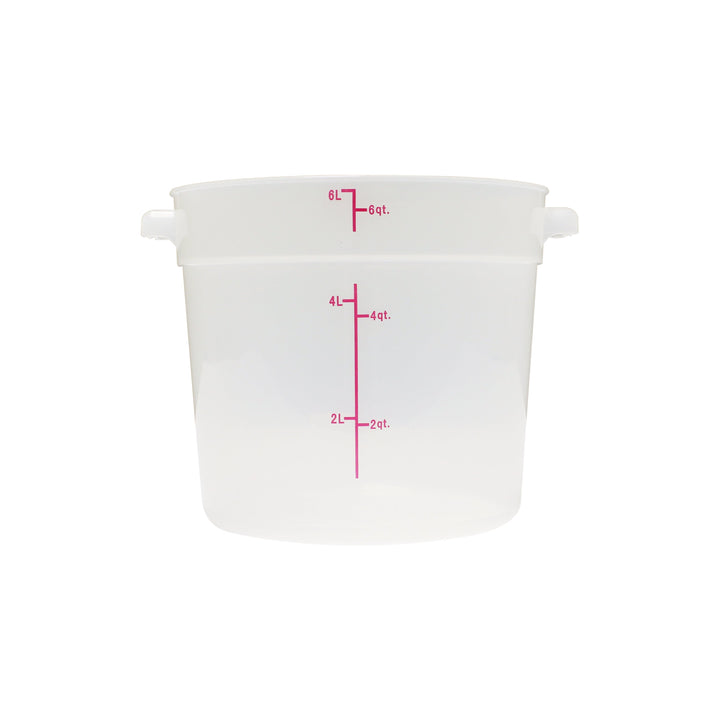 Thunder Group PLRFT306TL Polypropylene 6 Qt Round Translucent Food Storage Container