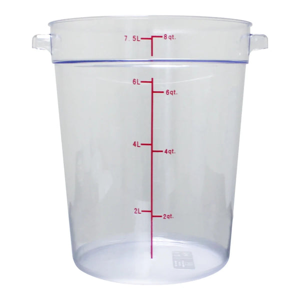 Thunder Group PLRFT308PC Polycarbonate 8 Qt Round Clear Food Storage Container