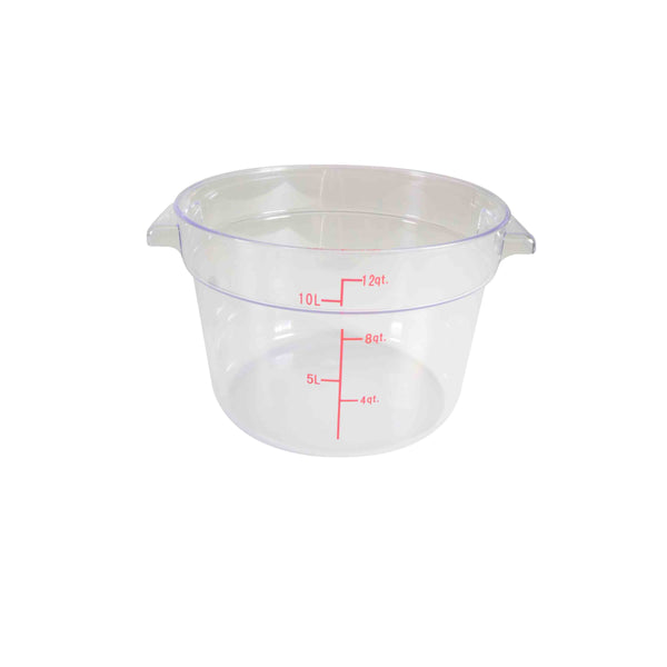 Thunder Group PLRFT312PC Polycarbonate 12 Qt Round Clear Food Storage Container