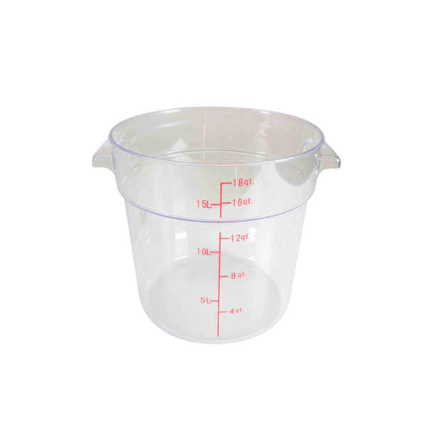 Thunder Group PLRFT318PC Polycarbonate 18 Qt Round Clear Food Storage Container