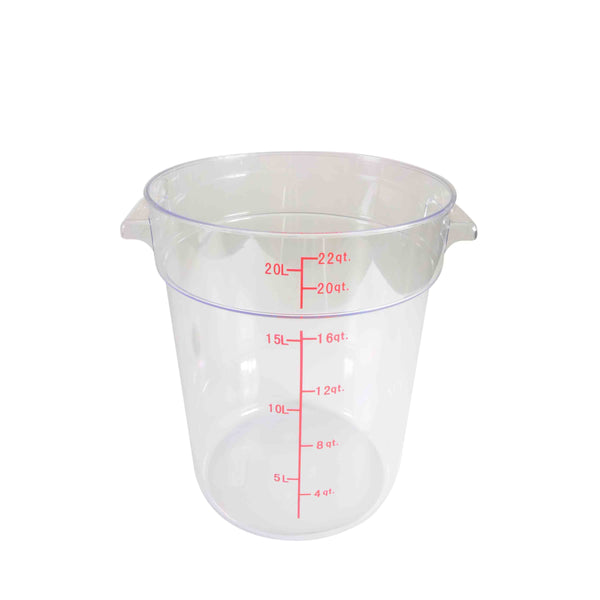 Thunder Group PLRFT322PC Polycarbonate 22 Qt Round Clear Food Storage Container