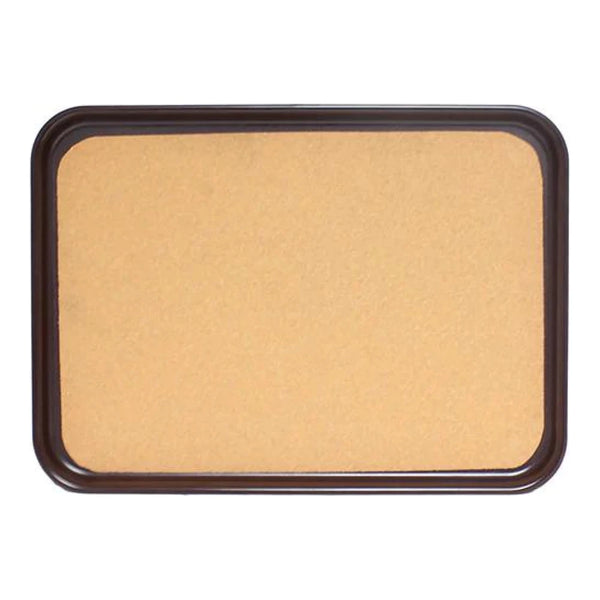 Thunder Group PLRT1612CK 16" x 12" Acrylonitrile Round Anti-Slip Tray With Cork Surface Brown