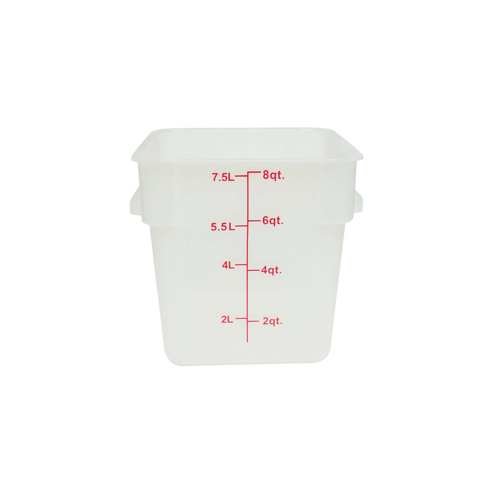 Thunder Group PLSFT008TL 8 Qt Polypropylene Square Food Storage Container Translucent