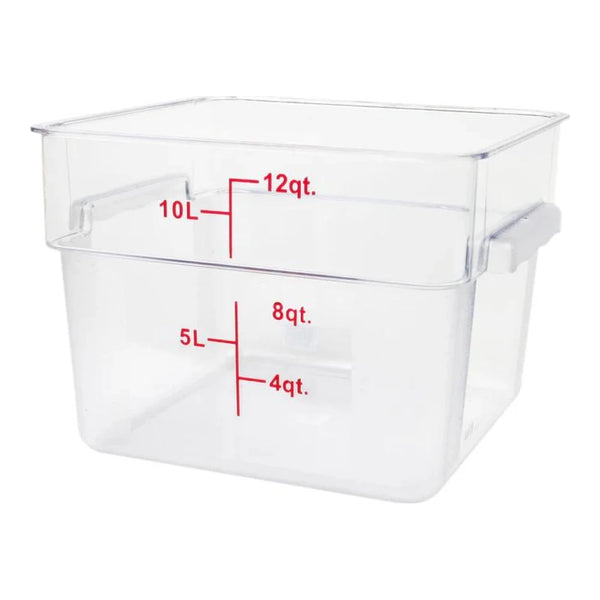 Thunder Group PLSFT012PC 12 Qt Polycarbonate Square Food Storage Container Clear