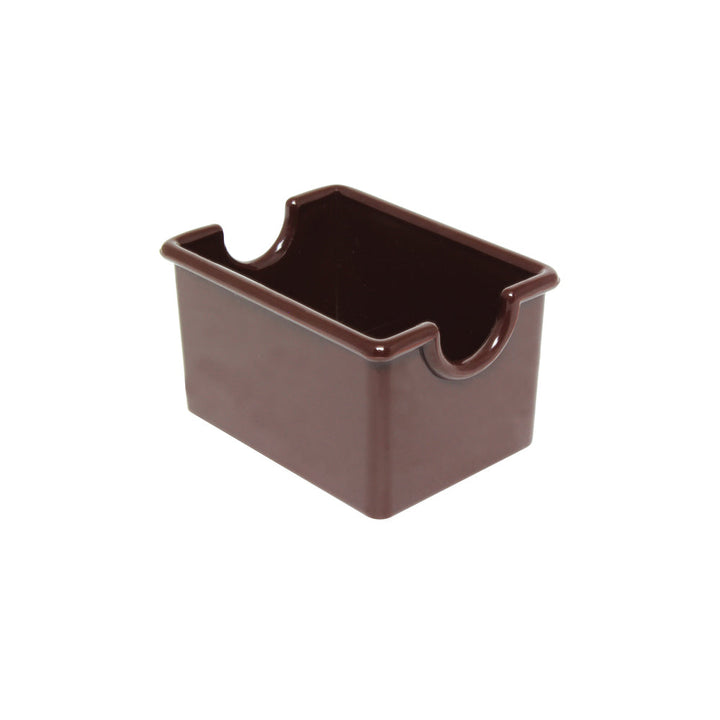 Thunder Group PLSP032CH 3-1/2" x 2-1/2" x 2" Acrylonitrile Sugar Packet Holder Brown Pack of 12