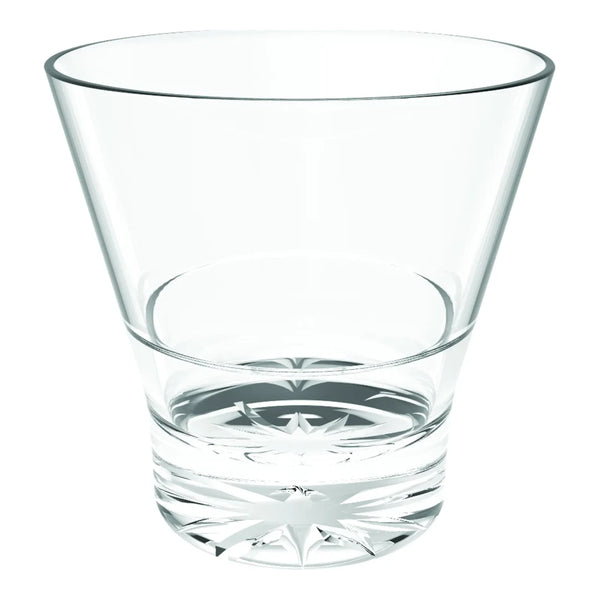 Thunder Group PLTHRG208C 8 oz Polycarbonate Clear V-Shape Rock Glass