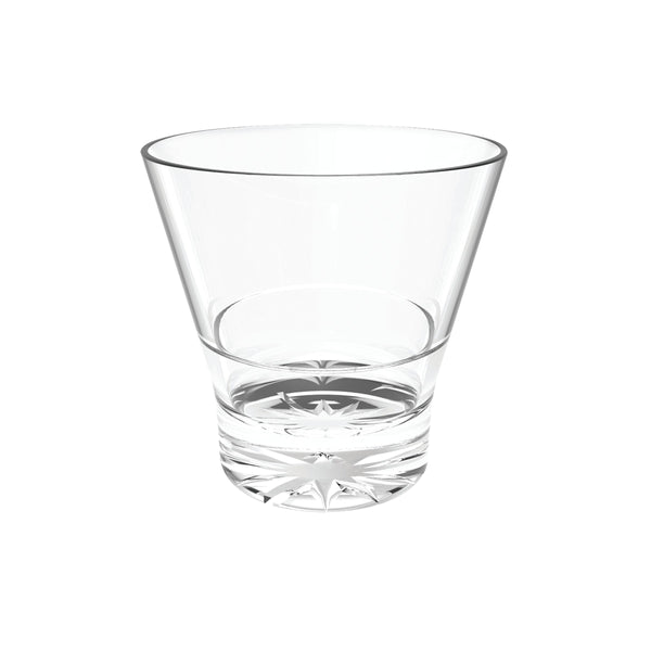 Thunder Group PLTHRG208C 8 oz Polycarbonate Clear V-Shape Rock Glass