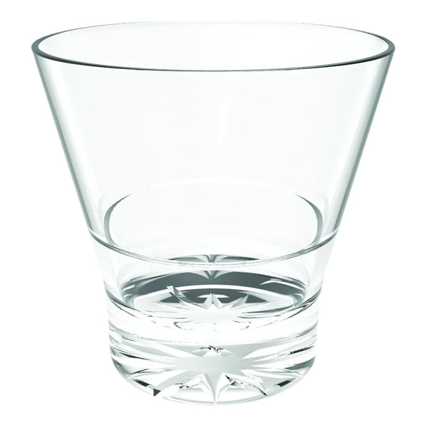 Thunder Group PLTHRG212C 12 oz Polycarbonate Clear V-Shape Rock Glass