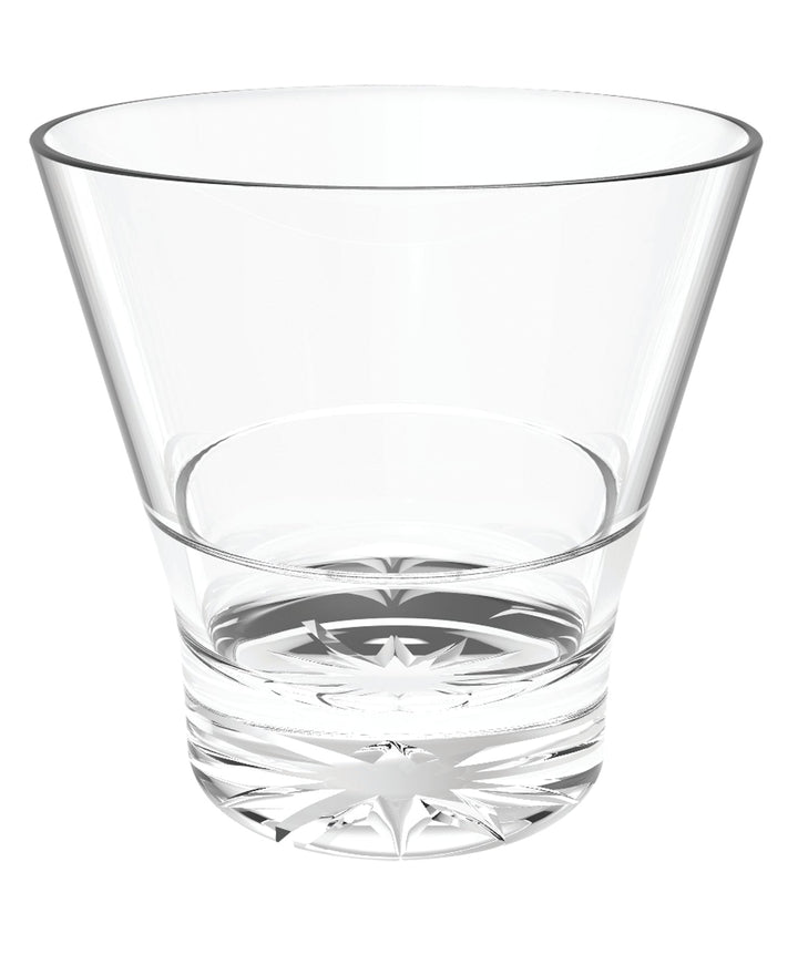 Thunder Group PLTHRG212C 12 oz Polycarbonate Clear V-Shape Rock Glass