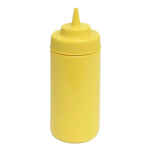 Thunder Group PLTHSB016YW 16 oz Polyethylene Clear Wide-Mouth Squeeze Bottle Yellow PACK