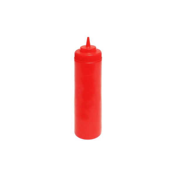 Thunder Group PLTHSB024RW 24 oz Polyethylene Wide-Mouth Squeeze Bottle Red PACK