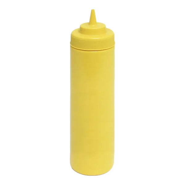 Thunder Group PLTHSB024YW 24 oz Polyethylene Wide-Mouth Squeeze Bottle Yellow PACK