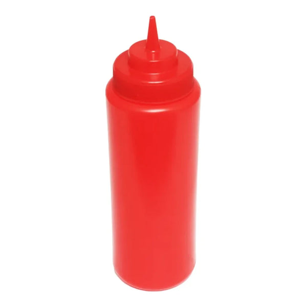 Thunder Group PLTHSB032RW 32 oz Polyethylene Wide-Mouth Squeeze Bottle Red PACK